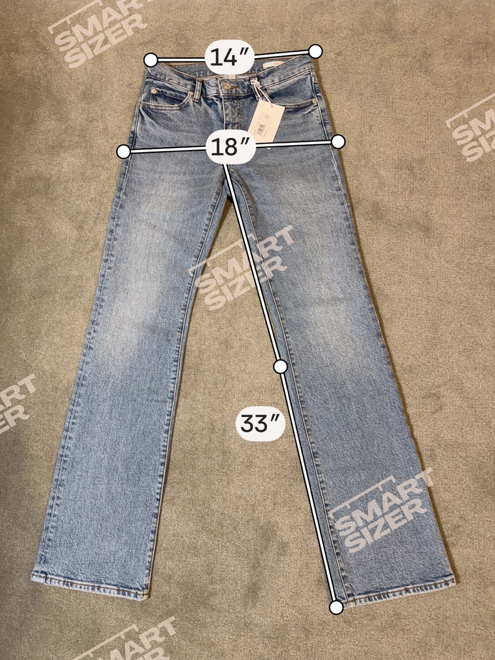 Frame - The Rodeo Jeans - Size 26 - Wide-Leg Bootcut - Light Wash 33” Inseam NWT - Picture 5 of 10